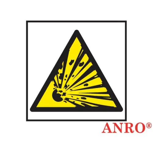 Znak ochrony ppoż. „Niebezpieczeństwo wybuchu materiały wybuchowe” Z-16P PT 200X200 ANRO